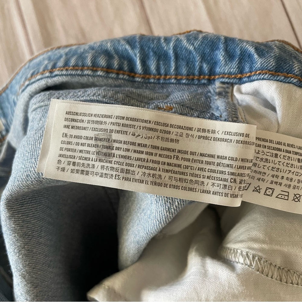 Abercrombie & Fitch Curve Love 90s Straight Ultra High Rise Jeans Womens 18 Blue - Picture 12 of 12